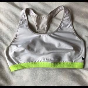 Nike dri-fit sports bra, size small, white